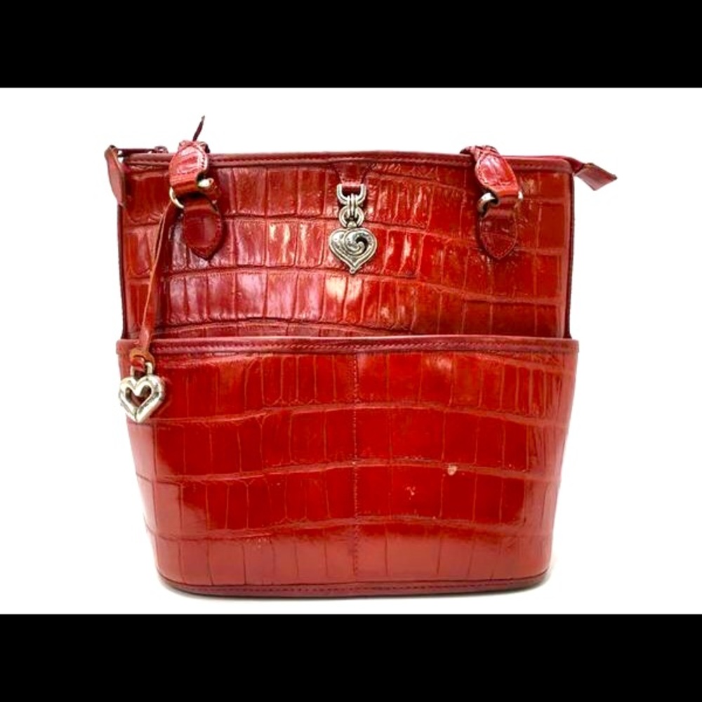 Vintage BRIGHTON red LEATHER handbag